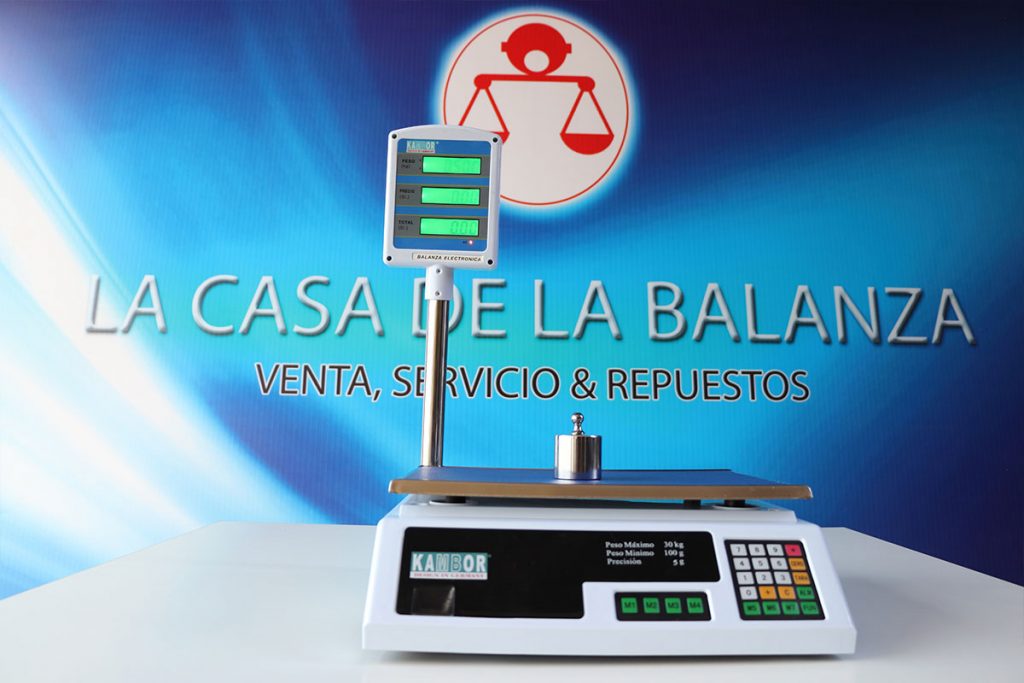Balanza Digital Comercial de mesa Kambor Con Torre de 30 Kg en Lima