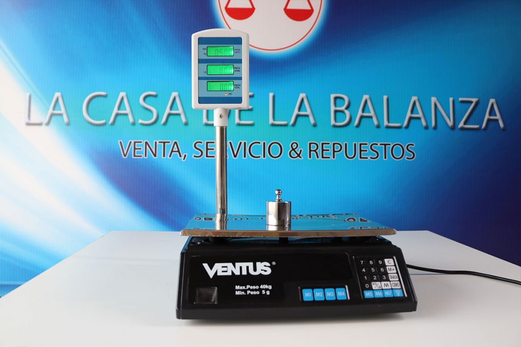 Balanza Digital Comercial de mesa Ventus con torre de 40 kg en Lima